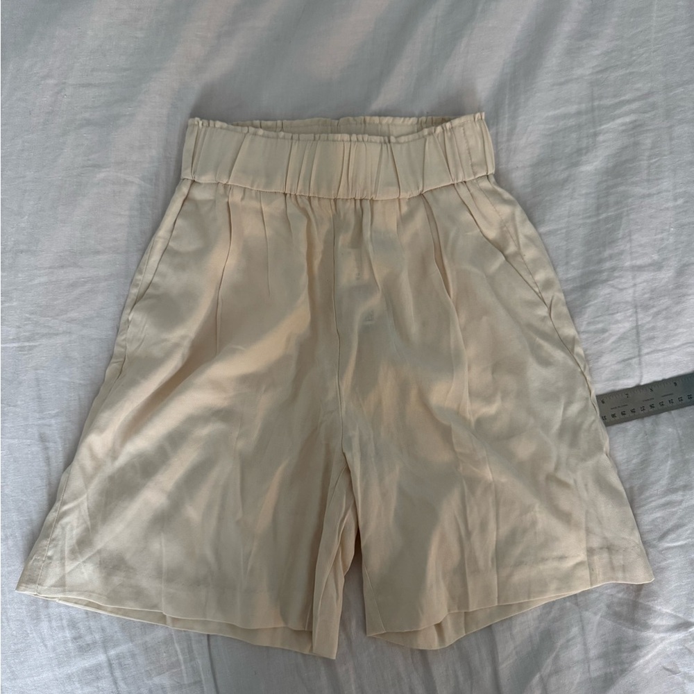 Elegant Cream Women's Shorts